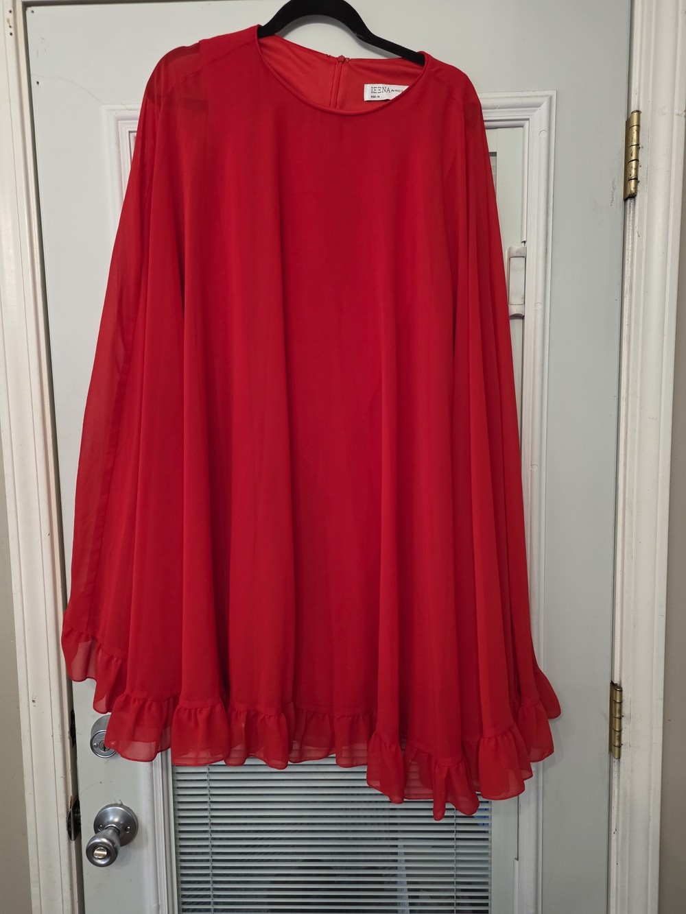 Unbranded Red Ruffled Hem Women's Skirt